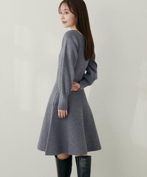 natural couture（ナチュラルクチュール）の「〈ako〉前後２WAYミニワンピース（ワンピース・レディース・ブラック/チャコールグレー/ボルドー/ベージュ・FREE）」の8枚目の写真