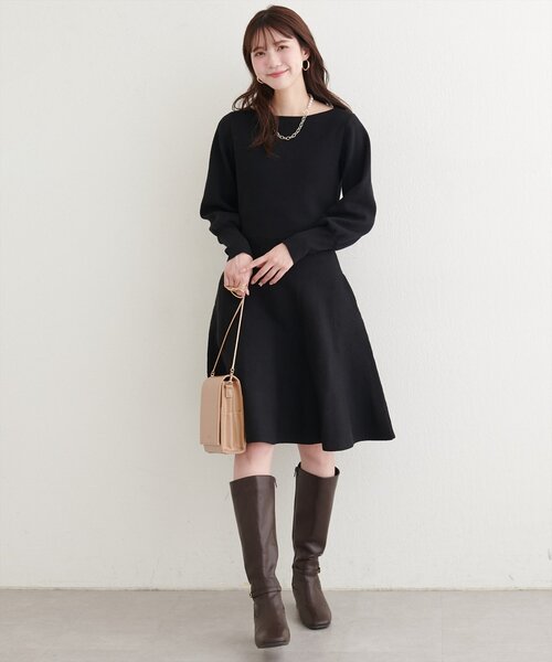 natural couture（ナチュラルクチュール）の「〈ako〉前後２WAYミニワンピース（ワンピース・レディース・ブラック/チャコールグレー/ボルドー/ベージュ・FREE）」の17枚目の写真