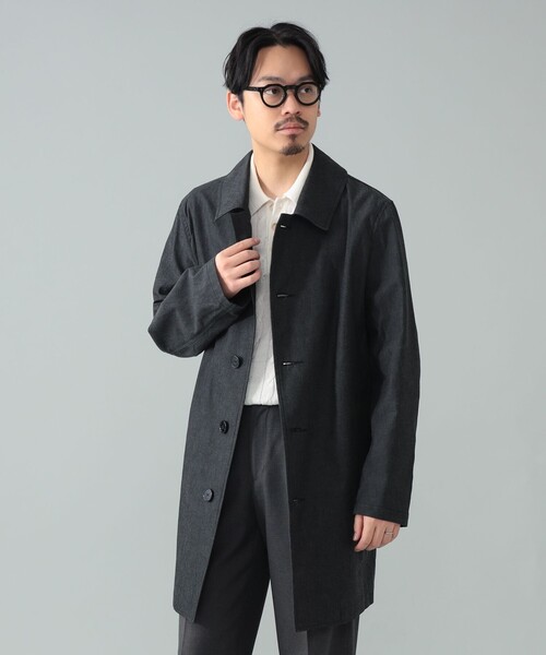 Mackintosh（マッキントッシュ）の「【別注】MACKINTOSH / DUNKELD SHORT デニム ステンカラーコート（ステンカラーコート・メンズ・ブラック/インディゴブルー・40/38/36/34）」の7枚目の写真