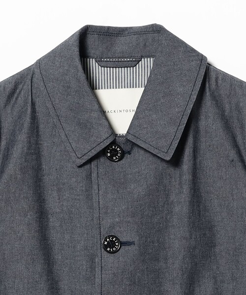 マッキントッシュ デニム ステンカラーコート ダンケルド 銀ボタン 34 別注】MACKINTOSH / DUNKELD SHORT デニム ステンカラーコート（ステン