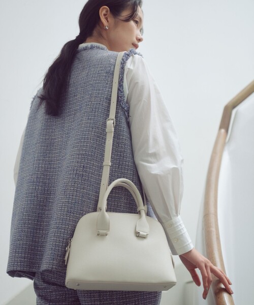 green label relaxing(グリーンレーベルリラクシング)の「3WAY ボストンバッグ / ショルダーバッグ(ショルダーバッグ・レディース・モカ/ブラウン/オフホワイト/ブラック・FREE)」の2枚目の写真