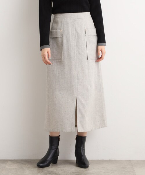 grove（グローブ）の「クラシカルツイード Aラインスカート（スカート・レディース・ブラック/チャコールグレー/オフホワイト・02/03/01/04/05）」の2枚目の写真