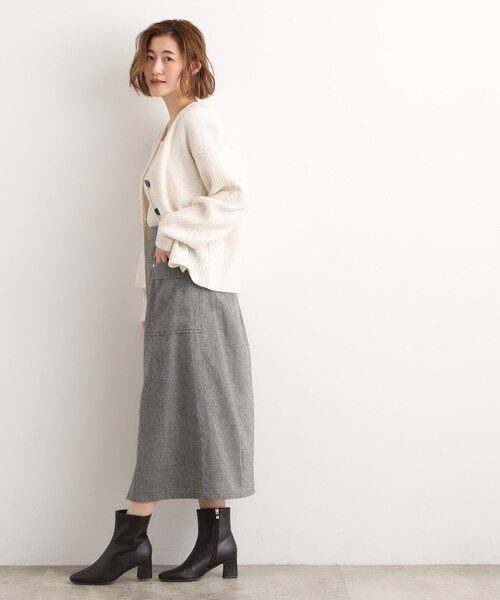 grove（グローブ）の「クラシカルツイード Aラインスカート（スカート・レディース・ブラック/チャコールグレー/オフホワイト・02/03/01/04/05）」の11枚目の写真