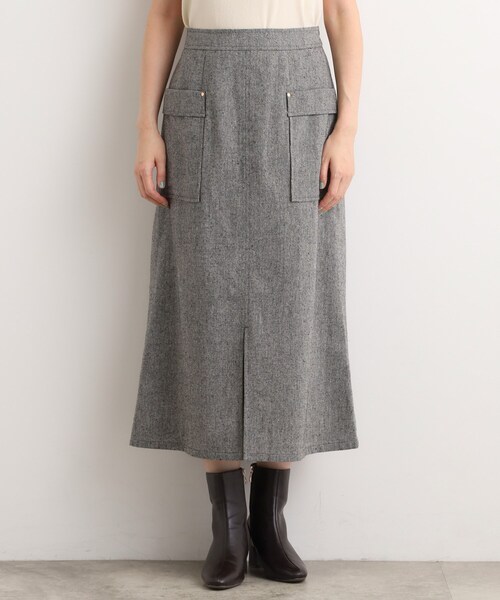 grove（グローブ）の「クラシカルツイード Aラインスカート（スカート・レディース・ブラック/チャコールグレー/オフホワイト・02/03/01/04/05）」の5枚目の写真