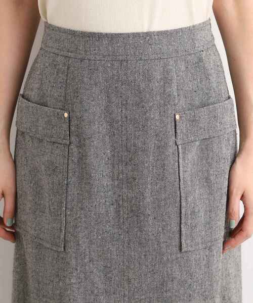 grove（グローブ）の「クラシカルツイード Aラインスカート（スカート・レディース・ブラック/チャコールグレー/オフホワイト・02/03/01/04/05）」の8枚目の写真