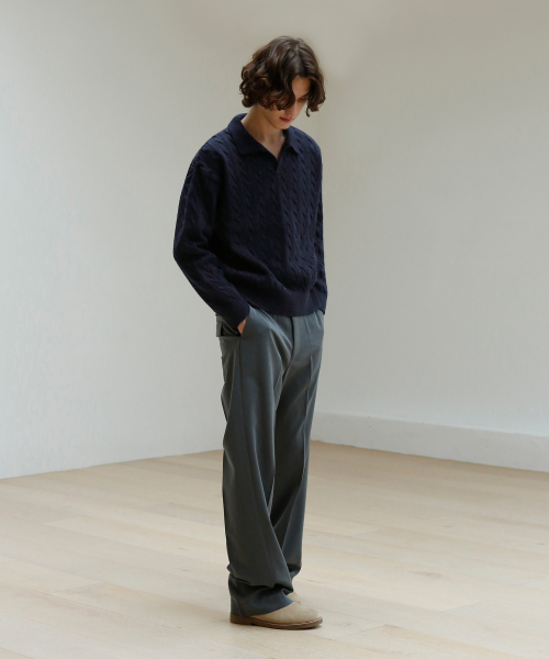 SIGNATURE（シグネチャ）の「ケーブルカラーニット[ネイビー]（ニット/セーター・レディース・その他・MEDIUM/LARGE）」の7枚目の写真