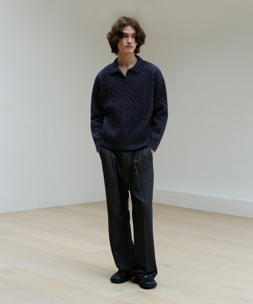 SIGNATURE（シグネチャ）の「ケーブルカラーニット[ネイビー]（ニット/セーター・レディース・その他・MEDIUM/LARGE）」の8枚目の写真