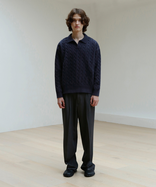 SIGNATURE（シグネチャ）の「ケーブルカラーニット[ネイビー]（ニット/セーター・レディース・その他・MEDIUM/LARGE）」の9枚目の写真