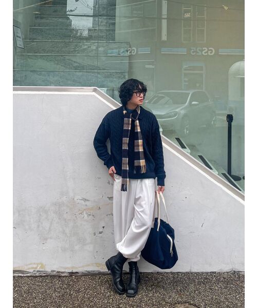 SIGNATURE（シグネチャ）の「ケーブルカラーニット[ネイビー]（ニット/セーター・レディース・その他・MEDIUM/LARGE）」の18枚目の写真