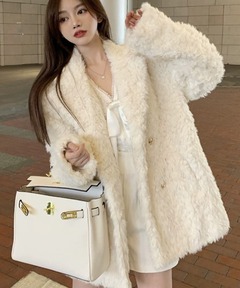 トグルボタン フェイクファー ダッフルコート（ダッフルコート