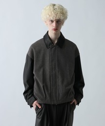 HARE | レザーキリカエツイードブルゾン(HARE)(ブルゾン)