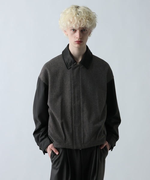 HARE セール】レザーキリカエツイードブルゾン(HARE)（ブルゾン）｜HARE