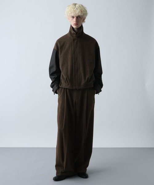 HARE セール】レザーキリカエツイードブルゾン(HARE)（ブルゾン）｜HARE