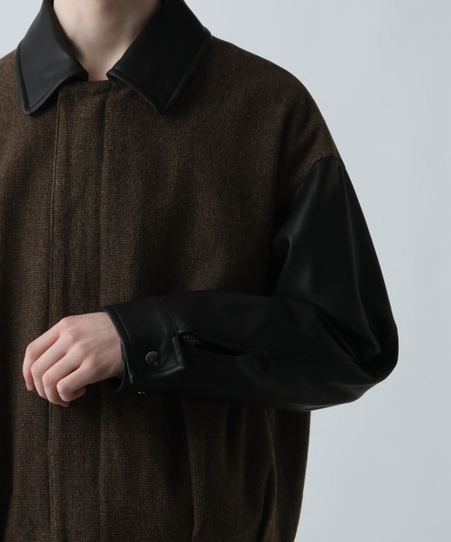 HARE（ハレ）の「レザーキリカエツイードブルゾン(HARE)（ブルゾン・メンズ・ブラウン/ブラック・SMALL/MEDIUM）」の18枚目の写真