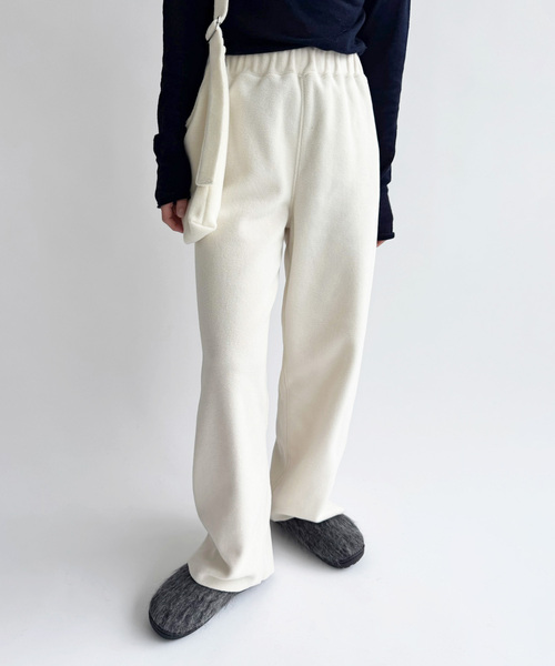 EDIT. FOR LULU(エディットフォールル)の「【DISCUS×LULU】cozy pants(スラックス・レディース・チャコールグレー/ホワイト系その他・FREE)」の2枚目の写真