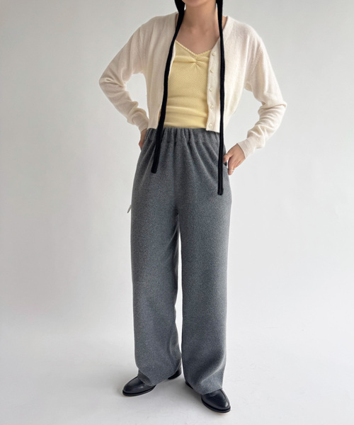 EDIT. FOR LULU(エディットフォールル)の「【DISCUS×LULU】cozy pants(スラックス・レディース・チャコールグレー/ホワイト系その他・FREE)」の3枚目の写真