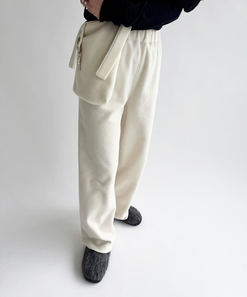 EDIT. FOR LULU(エディットフォールル)の「【DISCUS×LULU】cozy pants(スラックス・レディース・チャコールグレー/ホワイト系その他・FREE)」の4枚目の写真