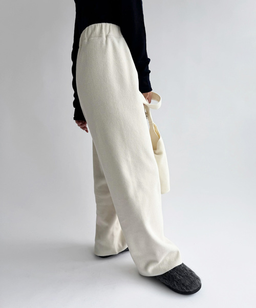 EDIT. FOR LULU(エディットフォールル)の「【DISCUS×LULU】cozy pants(スラックス・レディース・チャコールグレー/ホワイト系その他・FREE)」の5枚目の写真