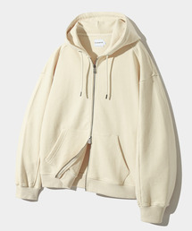 ASI フォーシーズンエッセンシャルフードジップアップ_スウェットオートミール
