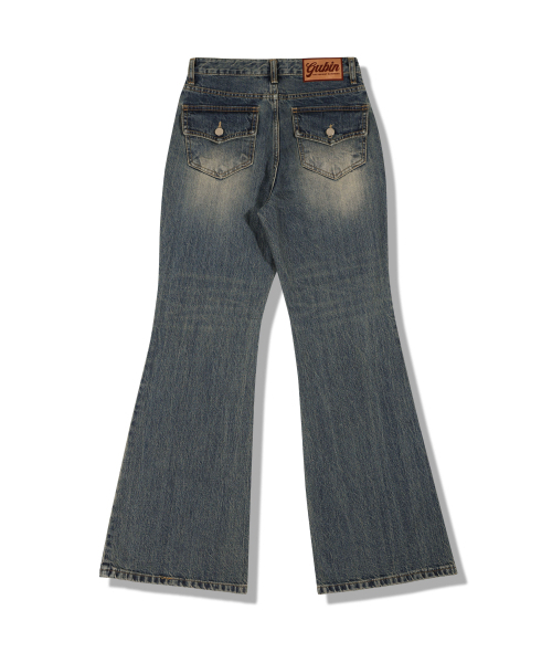 GUBIN(グビン)の「(W) レトロコーンデニムブーツカットデニムパンツ(デニムパンツ・レディース・その他・SMALL/MEDIUM/LARGE)」の2枚目の写真