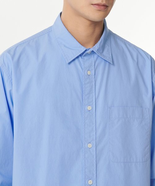 MUSINSA STANDARD（ムシンサスタンダード）の「リラックスドウォッシュドポプリンシャツ[ソックスブルー]（シャツ/ブラウス・メンズ・その他・SMALL/MEDIUM/LARGE/X-LARGE/XX-LARGE）」の17枚目の写真
