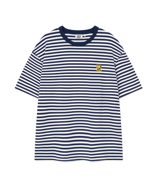 Wacky WiLLy(ワッキーウィリー)の「グラフィックキキストライプ半袖Tシャツ(2色)(Tシャツ/カットソー・レディース・グリーン/ネイビー・SMALL/MEDIUM/LARGE)」の3枚目の写真