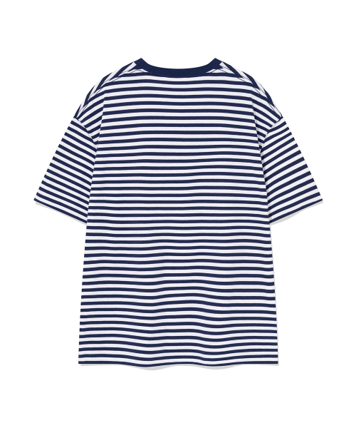 Wacky WiLLy(ワッキーウィリー)の「グラフィックキキストライプ半袖Tシャツ(2色)(Tシャツ/カットソー・レディース・グリーン/ネイビー・SMALL/MEDIUM/LARGE)」の4枚目の写真