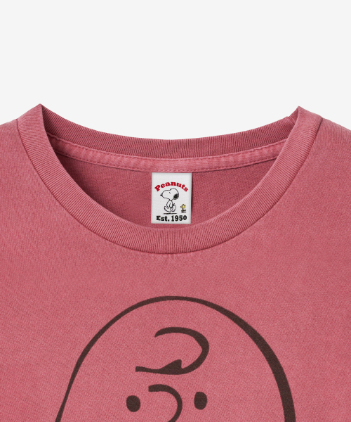 VTWO(ブイツー)の「チャーリーブラウンピグメントTシャツ(RED)(Tシャツ/カットソー・レディース・その他・LARGE/SMALL/MEDIUM)」の4枚目の写真