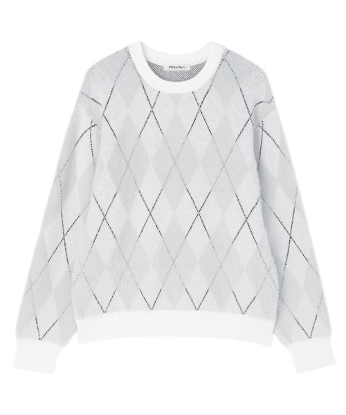 TOKYO SHIRTS（トウキョウシャツ）の「【Pitta Re:)】 フェザーアーガイル プルオーバー（ニット/セーター・レディース・ブラウン/グレー・M/L）」の4枚目の写真