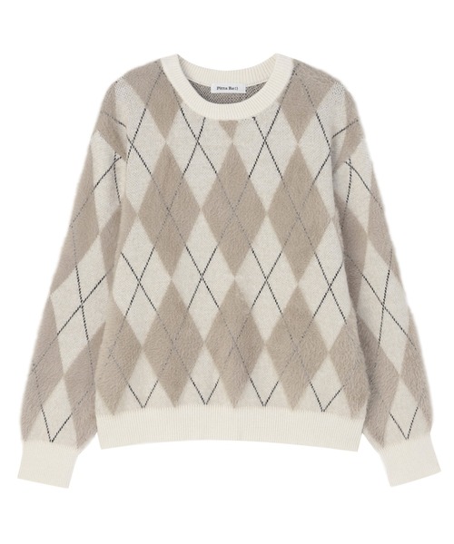 TOKYO SHIRTS（トウキョウシャツ）の「【Pitta Re:)】 フェザーアーガイル プルオーバー（ニット/セーター・レディース・ブラウン/グレー・M/L）」の10枚目の写真