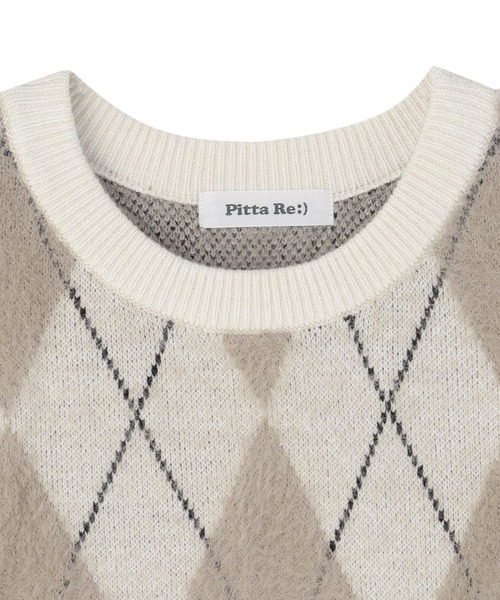 TOKYO SHIRTS（トウキョウシャツ）の「【Pitta Re:)】 フェザーアーガイル プルオーバー（ニット/セーター・レディース・ブラウン/グレー・M/L）」の12枚目の写真