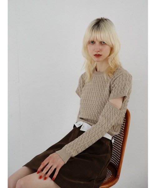 ATLAST CABLE KNIT 新品42未使用品　定価以下 slit cable knit（ニット/セーター）｜Katrin TOKYO（カトリーン