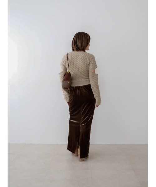 Katrin TOKYO(カトリーントーキョー)の「slit cable knit(ニット/セーター・レディース・ブラック/ベージュ/ライトオレンジ系・FREE/XS)」の22枚目の写真