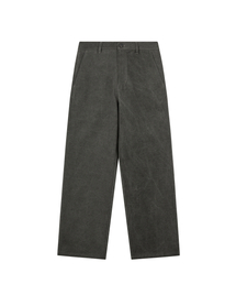 WASHED COTTON PANTS - CHARCOAL