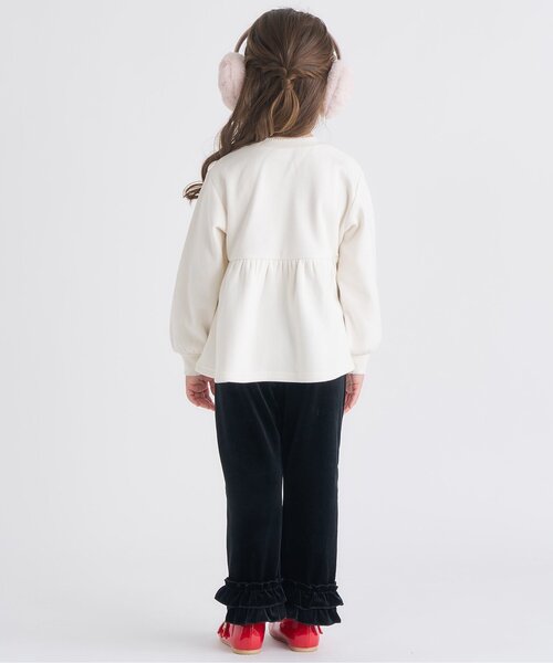 apres les cours（アプレレクール）の「【WEB限定/あったか】裏シャギーペプラム刺繍トレーナー（スウェット・キッズ・ラベンダー/ネイビー/ローズ/アイボリー・80/90/100/110/120/130/140）」の7枚目の写真