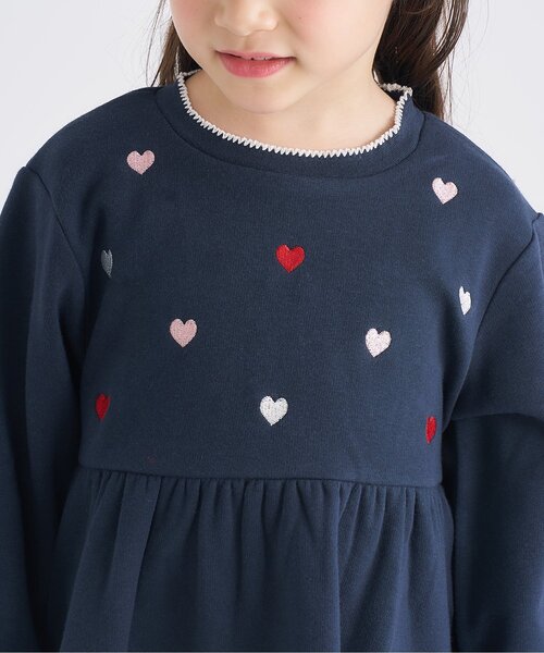 apres les cours（アプレレクール）の「【WEB限定/あったか】裏シャギーペプラム刺繍トレーナー（スウェット・キッズ・ラベンダー/ネイビー/ローズ/アイボリー・80/90/100/110/120/130/140）」の12枚目の写真