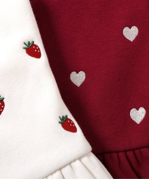 apres les cours（アプレレクール）の「【WEB限定/あったか】裏シャギーペプラム刺繍トレーナー（スウェット・キッズ・ラベンダー/ネイビー/ローズ/アイボリー・80/90/100/110/120/130/140）」の17枚目の写真