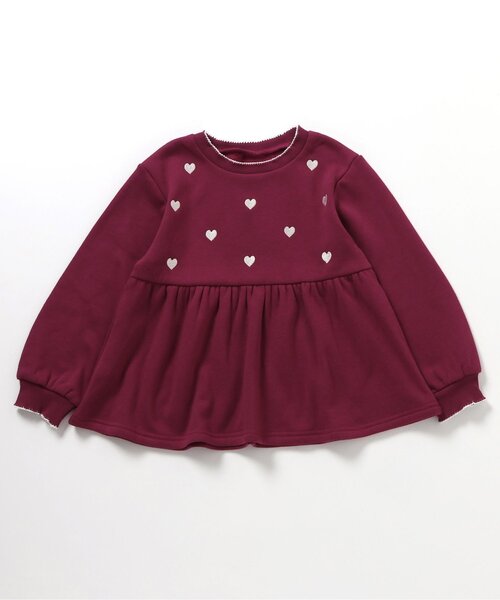 apres les cours（アプレレクール）の「【WEB限定/あったか】裏シャギーペプラム刺繍トレーナー（スウェット・キッズ・ラベンダー/ネイビー/ローズ/アイボリー・80/90/100/110/120/130/140）」の13枚目の写真