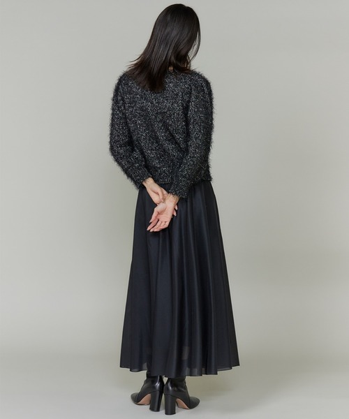 INED(イネド)の「シャギーヤーンニットプルオーバー(ニット/セーター・レディース・オフホワイト/ブラック・9号/11号)」の9枚目の写真