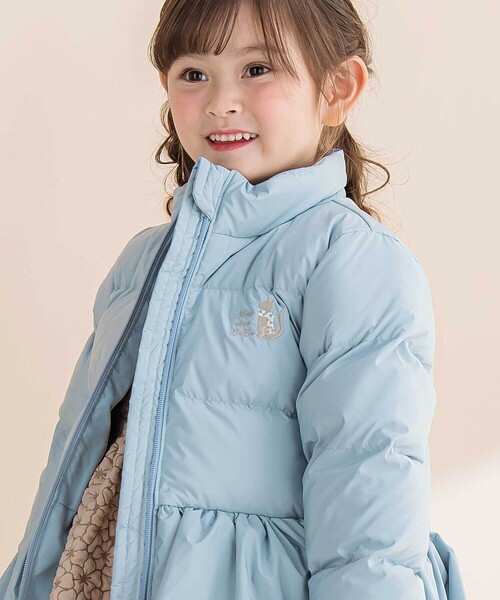 Noeil aime BeBe(ノイユエイムベベ)の「ペプラム付きタフタダウンコート(ダウンジャケット/コート・キッズ・ブルー/ピンク・130cm/100cm/120cm/110cm/90cm)」の6枚目の写真