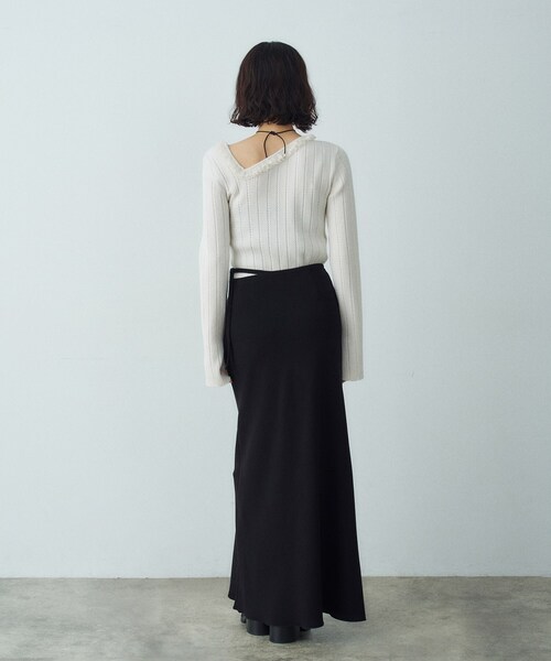 CODE A(コードエー)の「◆lace frill asymmetric knit(ニット/セーター・レディース・オフホワイト/グレー・00)」の10枚目の写真