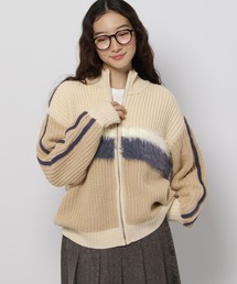 niko and... | フェザー&ラインZIPカーディガン(カーディガン/ボレロ)