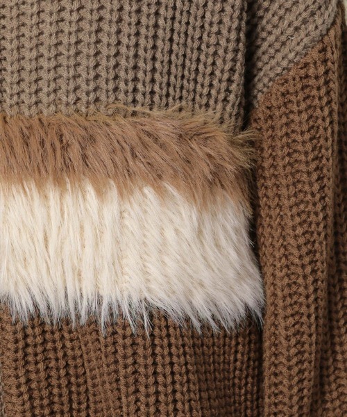 niko and...（ニコアンド）の「フェザー&ラインZIPカーディガン（カーディガン/ボレロ・レディース・アイボリー/ネイビー/ブラウン・FREE）」の20枚目の写真