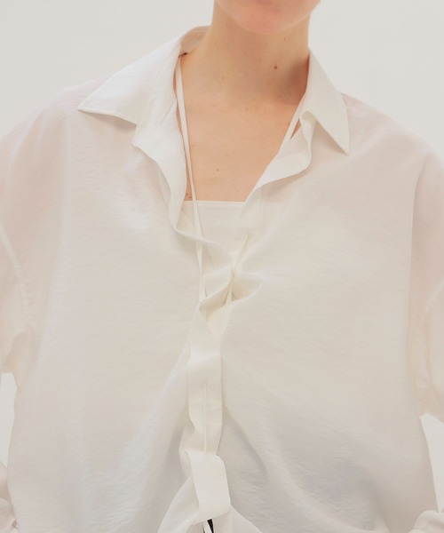 DRESSLAVE(ドレスレイブ)の「scrunchy shirt(スクランチー シャツ)(シャツ/ブラウス・レディース・ホワイト/ベージュ・38)」の13枚目の写真