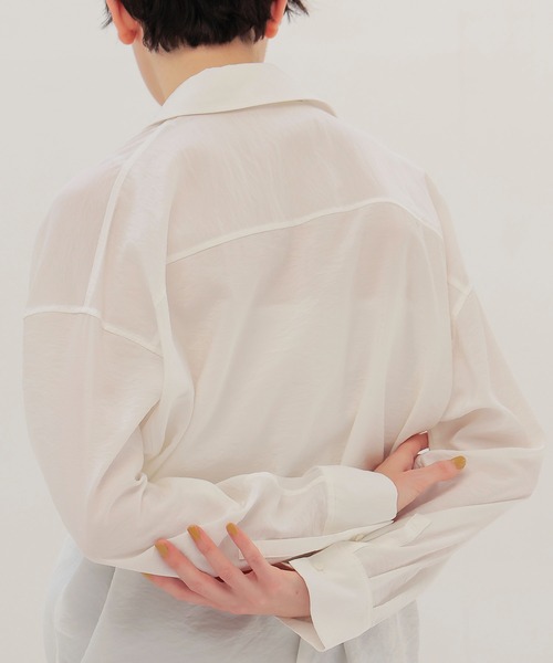 DRESSLAVE(ドレスレイブ)の「scrunchy shirt(スクランチー シャツ)(シャツ/ブラウス・レディース・ホワイト/ベージュ・38)」の15枚目の写真