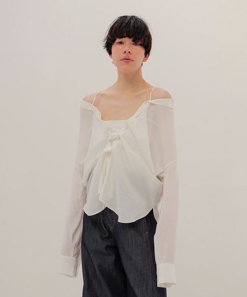 DRESSLAVE(ドレスレイブ)の「scrunchy shirt(スクランチー シャツ)(シャツ/ブラウス・レディース・ホワイト/ベージュ・38)」の19枚目の写真