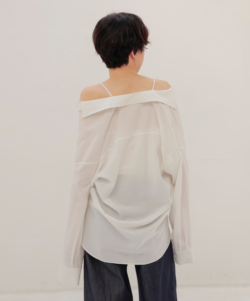 DRESSLAVE(ドレスレイブ)の「scrunchy shirt(スクランチー シャツ)(シャツ/ブラウス・レディース・ホワイト/ベージュ・38)」の21枚目の写真