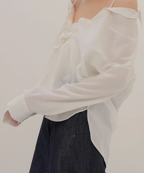 DRESSLAVE(ドレスレイブ)の「scrunchy shirt(スクランチー シャツ)(シャツ/ブラウス・レディース・ホワイト/ベージュ・38)」の4枚目の写真