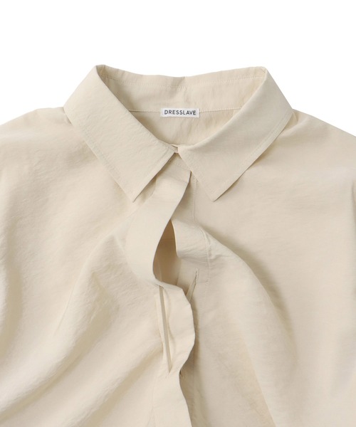 DRESSLAVE(ドレスレイブ)の「scrunchy shirt(スクランチー シャツ)(シャツ/ブラウス・レディース・ホワイト/ベージュ・38)」の5枚目の写真