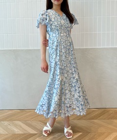 セール】Sustainableヘアラインフラワープリントワンピース